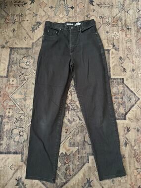 Vintage Bill Blass Jeans Womens 10 Black High Rise Straight Leg Stretch Denim